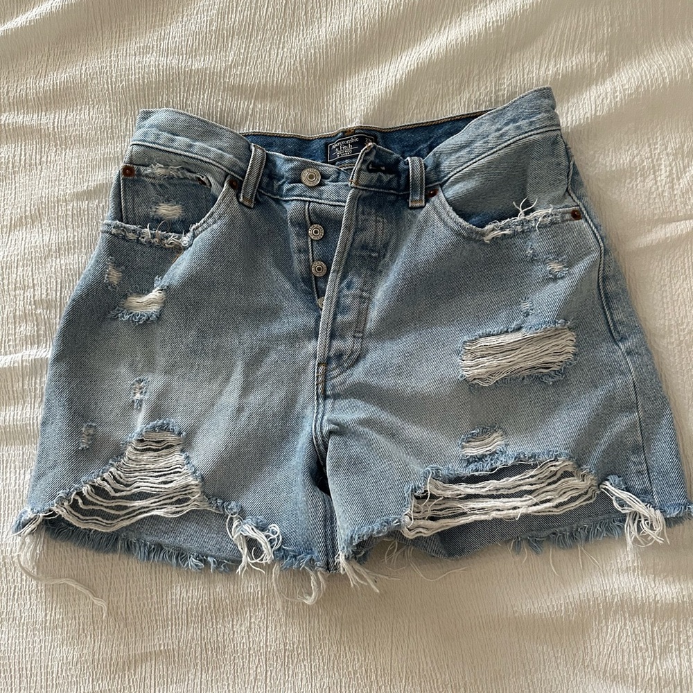 Abercrombie & Fitch High Rise 4” Jean Shorts